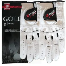 Warmen 848668048633 2 Pack Golf Gloves For Men - Premium Cabretta Leather Glove Left Hand