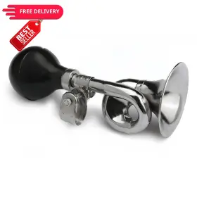 Wasydy 793451974654 Manual Retro Air Clown Horn -metal 18cm X 5.5cm 7.3cm Bright Silver