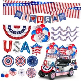 Weidludor Gf-01 4th Of July Golf Cart Decorations Usa 250th Anniversary Patriotic Parade