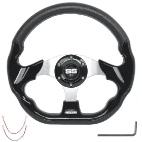 B0c586wydx Wekani D Golf Cart 12.5 Inch Steering Wheel For Club Car Ezgo Yamaha - Pvc