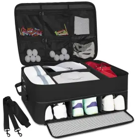 D005-storage Weliday 2 Layer Golf Trunk Organizer Car Locker With Separate Ventilated Compar