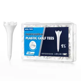 Pgt01 Weslymoo 1 1/2 Inch Plastic Golf Tees Short 120 Pack With White
