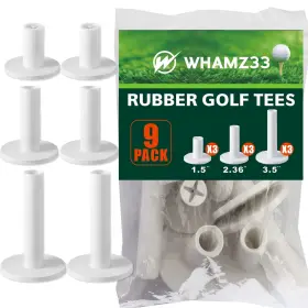 Whamz33 W 605195316952 9-pack Rubber Golf Mat Tees For Mats - Assorted Sizes 1.5 Inch 2.36R