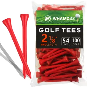 Whamz33 W 661918754999 Professional Wooden Golf Tees 2 3/4 Inch Tee Pack Of 100 Red