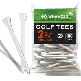 Whamz33 W 661918755002 Professional Wooden Golf Tees 2 3/4 Inch Tee Pack Of 100 White