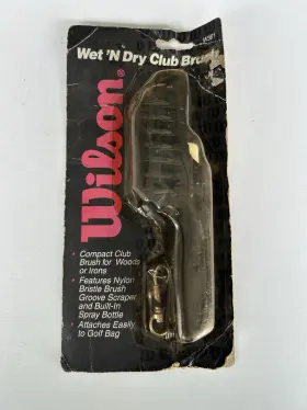 W381 Wilson 016559238108 Wet N Dry Club Brush Vintage Golf Cleaner With Spray And Scraper