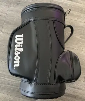 Wilson 016559245502 Mini Golf Bag Black 17 Inch Display Trash Waste Paper Can Umbrella Holder By