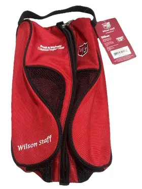 Wgb142000 Wilson Staff Premium Golf Travel Shoe Bag Red New With Tags