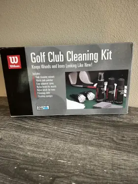W387 Wilson Golf Club Cleaning Kit Solvent Polish Brushes Grip Enhancer Set