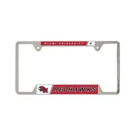 63313014 Wincraft Ncaa Metal License Plate Frame University Of Miami-ohio