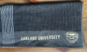 40002mys Winston Collection Tour Towel 22 Inch By 44 Oakland University Grizzlies Golf Black