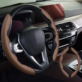 Sw-159 Wococn 2pcs Car Steering Wheel Cover Anti-skid Carbon Fiber