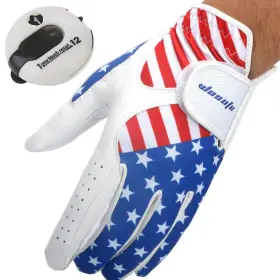 Wosofe 799862776177 Golf Gloves Mens Left Hand Cabretta Leather With Score Counter Usa Fl