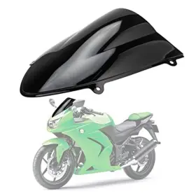Ws0057ba Ws0057 Motorcycle Front Windshield Windscreen Wind Deflector For K-awasaki Black
