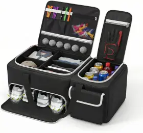 Xianggang Dex Technology Co. Limited 313109759749 Golf Trunk Organizer 2-layer Car Locker With Ventilated Shoe Compartment