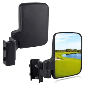 Xzgm001 Xislet No-drilling Golf Cart Mirrors With All Metal Clamps Compatible Ya