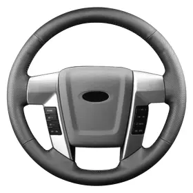 Sfr020 Yeolpise Hand Sewn Steering Wheel Cover Microfiber Leather Stitched On Wrap Fit For Fo