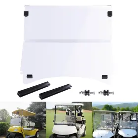 04gcw001-ccp-clear Yescom Folding Acrylic Windshield Club Car Fit Precedent Golf Cart Part 2004 - Up