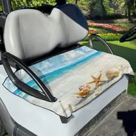 Yew-10631538cz47-1-16 Yewattles Golf Cart Seat Cover Portable Club Car Beach Starfish Shell