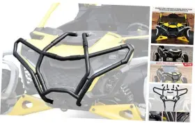 Zp-yj-030606-019 Yjlamp Front Bumper For Can-am Maverick R Combined Black Brush Guard