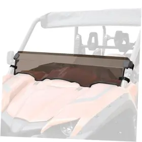 Zp-yj-031111-006 Yjlamp Dark Tinted Front Half Windshield For Yamaha Viking Vi Lightly Durable Poly