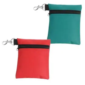 Eluxe9la Ymapinc 599456 2 Golf Tee Bag 2pack Pouch 5.5 X 6.7 Inch Zipper Claw Clip Red Green