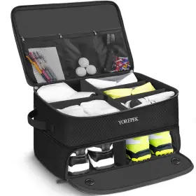6052 Yorepek 2 Layer Golf Trunk Organizer Waterproof Car Locker W Separate Compartments