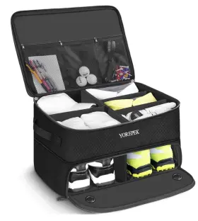 605200 Yorepek 2 Layer Golf Trunk Organizer Waterproof Car Locker Shoe Ventilation New Gift