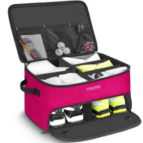 605200pnk Yorepek 2 Layer Golf Trunk Bag Organizer Sturdy Storage Storing All Your Golfi