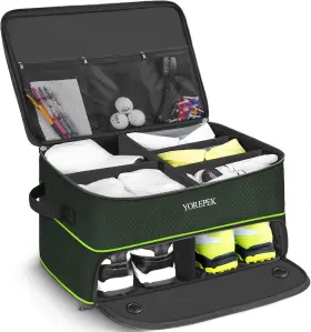 Yorepek 705353816901 2 Layer Golf Trunk Organizer Gifts For Men With Separate Ventilate
