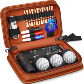 Yorepek 744759473516 Golf Accessories Kit For Men Stuff Set With Leather Case Bal