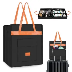 Tjde1875 Yotako Shoe Bag For Travel With Leathers Handle-portable Organizer