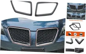 Sklmbv65as6d54v-65asd1v6 Yuechi Car Front Bumper Grille Cover Trim Compatible With Pontiac G8 08 Carbon Fiber