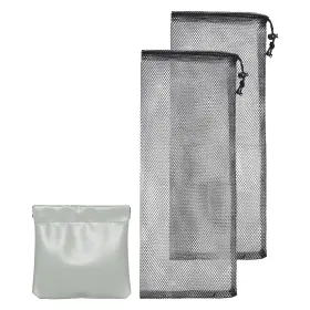 Zaplyte 669739101855 2pcs Golf Ball Bag With Tee Pouch 8 X 19.7 Inch Black