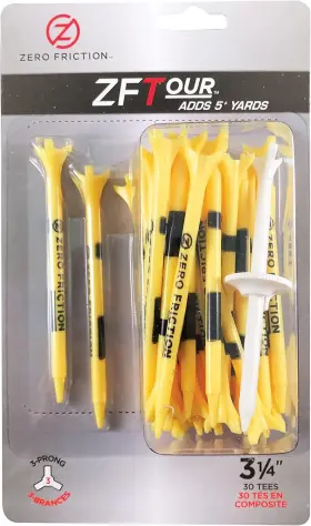 Zt15004 Zero Friction Tour Golf Tees 3-1/4-inch Yellow