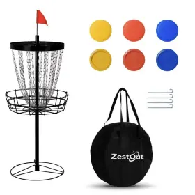 24-chain Zestout Dsc001 Backyard Disc Golf Basket - Portable Target For Outdoor Practice Ea