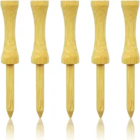 Zivisk 759068924383 Wooden Golf Tees 3-1/4 Inch 100 Count 83mm 3 1/4 Natural Color