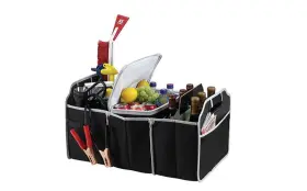 Zyhw 885732363476 Car Trunk Organizer Black 3 Large Sections Of Storage Store Your Cleaning