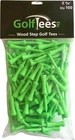 Step Down Golf Tees - Wooden Castle, Precision Height 2 3/4", Neon Green New. Price: $31.99.