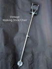Vintage Golf Spectator Adjustable Aluminum & Leather Folding Chair Walking Stick. Price: $49.00.