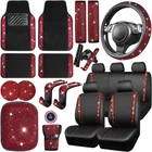 23 Pcs Bling Car Accessories Sets Women Sparkly Rhinestone Seat & Steering Cover New. Price: $137.64.
