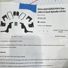 Ezgo Rxv Gas Golf Cart 2014-2021 Jakes 3" Spindle Lift Kit 7503 New. Price: $250.00.