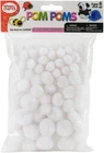 Pom-pom Puffs Assorted 100/PKG-WHITE, PM100-1 New. Price: $8.99.