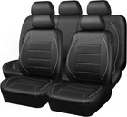 Car Pass Universal Reflect Piping Leather Seat Cover, Full Set Black Grey New. Price: $53.99.
