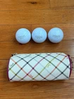 Coach Brand Designer Balls & Case Golfer Gift Set Clip Zipper Accessory Used. Price: $110.00.
