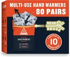 Ignik Resealable Multiple-use Hand Warmers For 10 Hours 80 Pairs New. Price: $46.74.