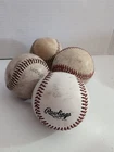 Lot Of 4ASSORTED Beige Red Outdoor Sports Collectible Baseball Used. Price: $29.58.