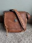 Justin Boot Company Whip Stitch Saddle Bag Crossbody Adjustable Strap Brandy Pre-owned. Price: $49.00.