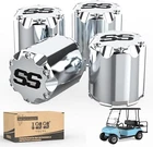 10L0L Golf Cart Ss Chrome Wheel Center Itp Push In Style Hubcaps Dust New. Price: $35.90.