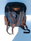 Links And Kings Waxed Canvas Backpack. Navy. New W/t. Price: $100.00.